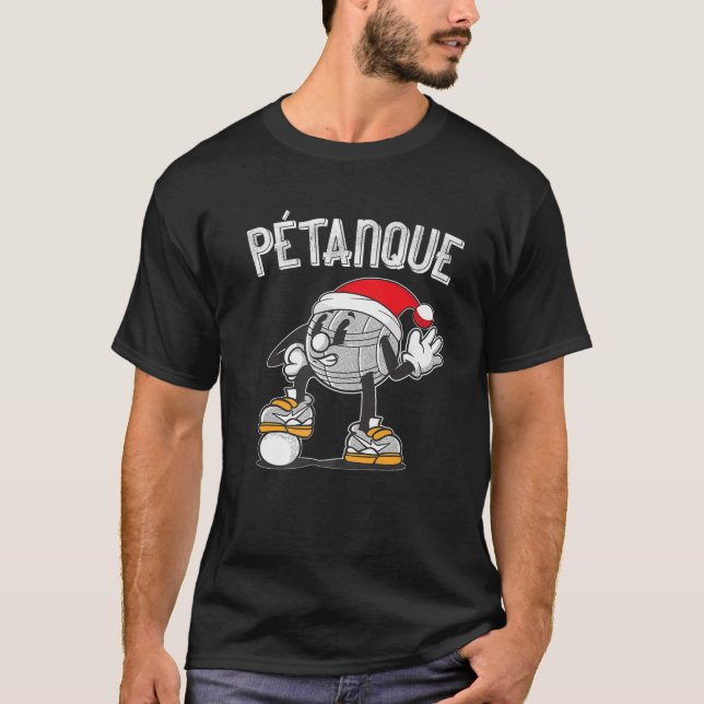 Camiseta Boulekugel Pétanque Santa Set Para Bouler Boules (Anverso)