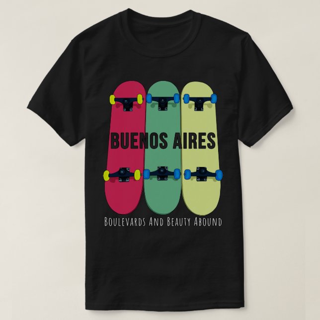 Camiseta Boulevards de Buenos Aires y la bella abundan en e (Diseño del anverso)