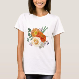 Camiseta Bouquet con flores de jardín.