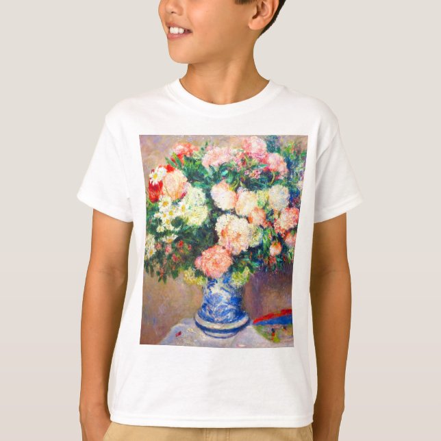 Camiseta Bouquet de crisantemos y un ventilador japonés (Anverso)