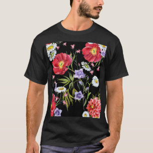Camiseta Bouquet de flores acuáticas: patrón sin foco