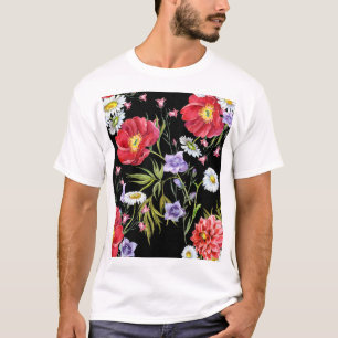 Camiseta Bouquet de flores acuáticas: patrón sin foco