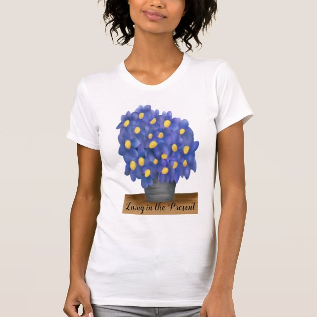 Camiseta Bouquet de flores moradas de bonito (Anverso)