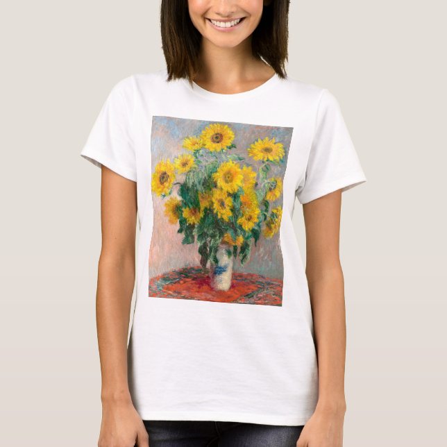 Camiseta Bouquet de girasoles de Claude Monet (Anverso)