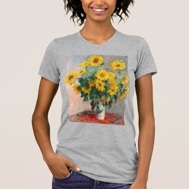 Camiseta Bouquet de girasoles por Monet Impresionist (Anverso)