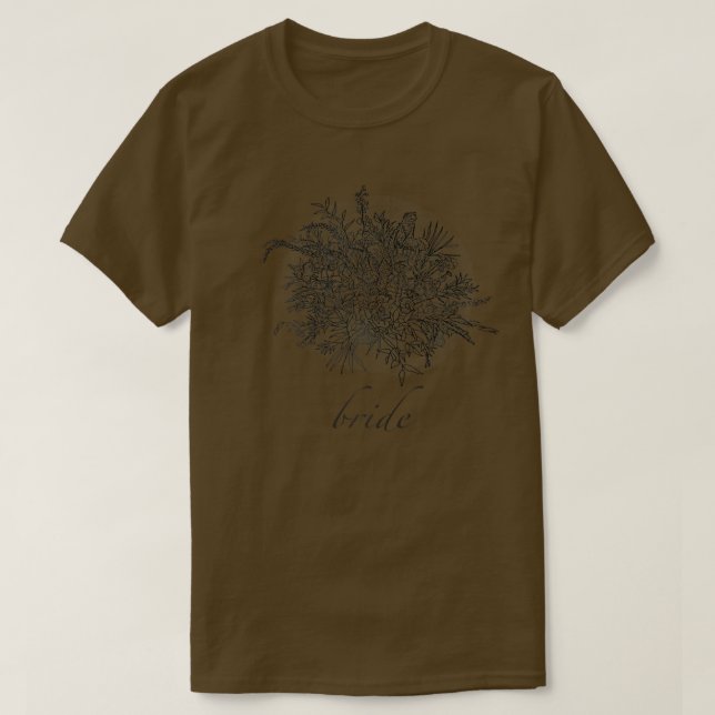 Camiseta Bouquet de Novia y Flor Silvestre (Diseño del anverso)