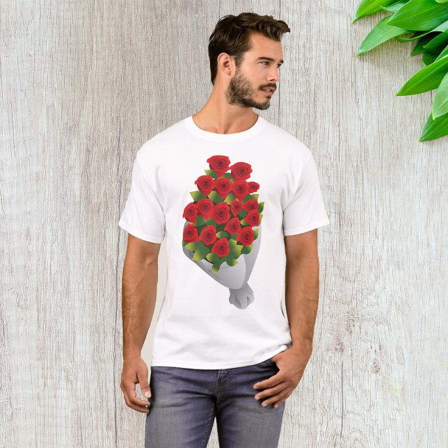 Camiseta Bouquet De Rosas Rojas (Subido por el creador)