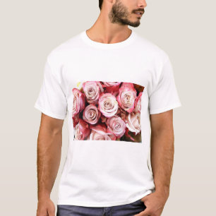 Camiseta Bouquet De Rosas Rojas Y Rosa