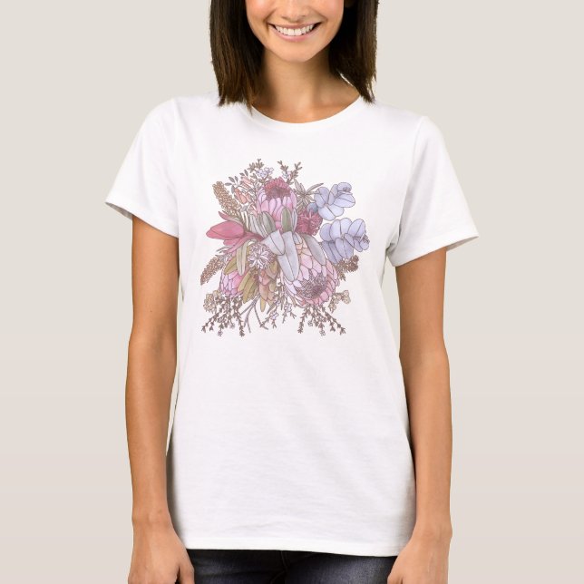 Camiseta Bouquet femenino australiano de las flores de Bush (Anverso)