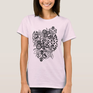 Camiseta Bouquet negro y blanco