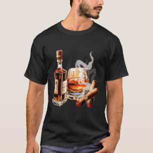 Camiseta Bourbon bebiendo cigarrillo bebebedor papá papá pa