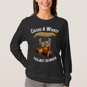 Camiseta Bourbon Cigar Lover Cigarros Fumadores Whiskey Dri