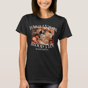 Camiseta Bourbon de licor fuerte HG tipo de sangre Bou posi
