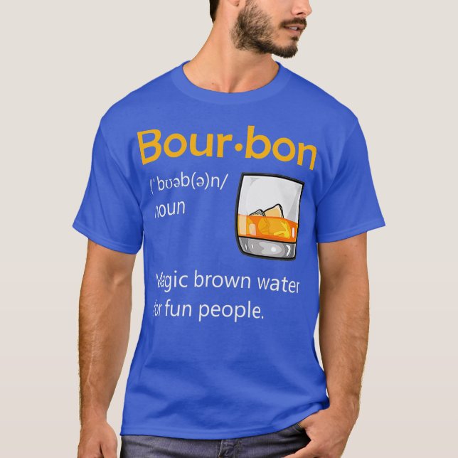 Camiseta Bourbon Definition Drinking Quote Magic Brown (Anverso)