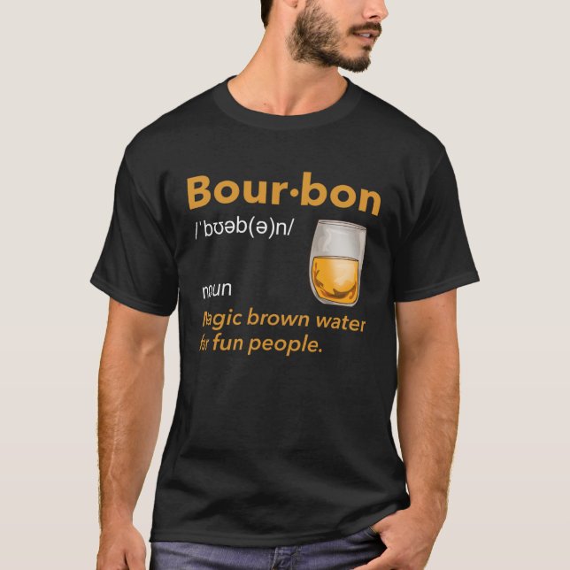 Camiseta Bourbon Definition Whiskey Drinking Quote  Idea  1 (Anverso)