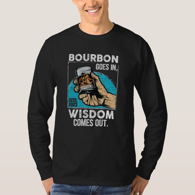 Camiseta Bourbon Se Hace Con Sabiduría Y Sale Divertido Whi (Anverso)