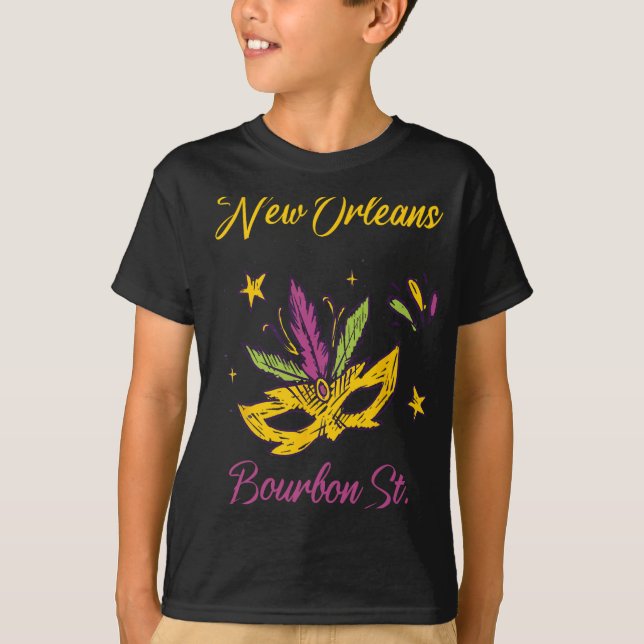 Camiseta Bourbon Street French Quarter New Orleans Mardi Gr (Anverso)