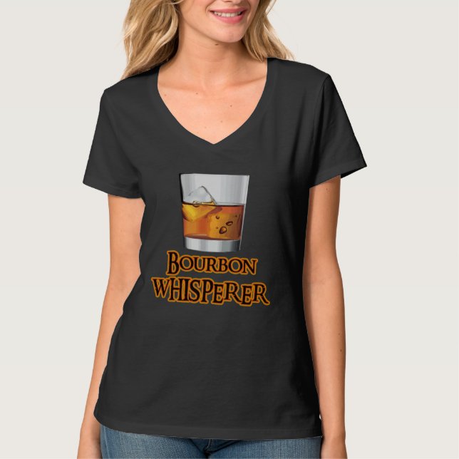 Camiseta Bourbon Whisperer   Whiskey Themed  Drinking (Anverso)