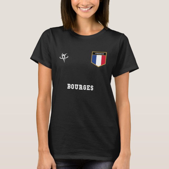 Camiseta BOURGES France Vintage Sports (Anverso)