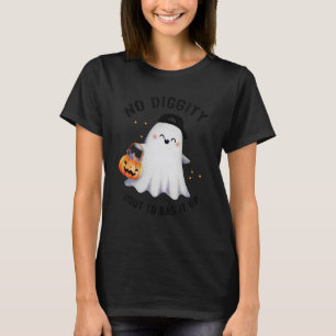 Camiseta Bout To Bag It Up Cute Ghost Pumpkin Halloween Mat