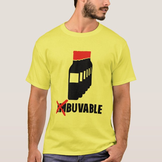 Camiseta bouteille vin buvable humour alcool quantité (Anverso)