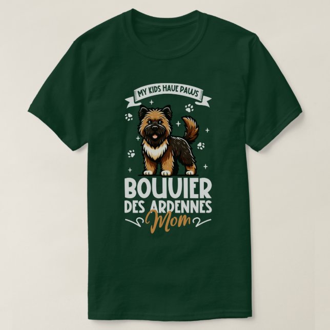 Camiseta Bouvier des Ardennes Mom (Diseño del anverso)