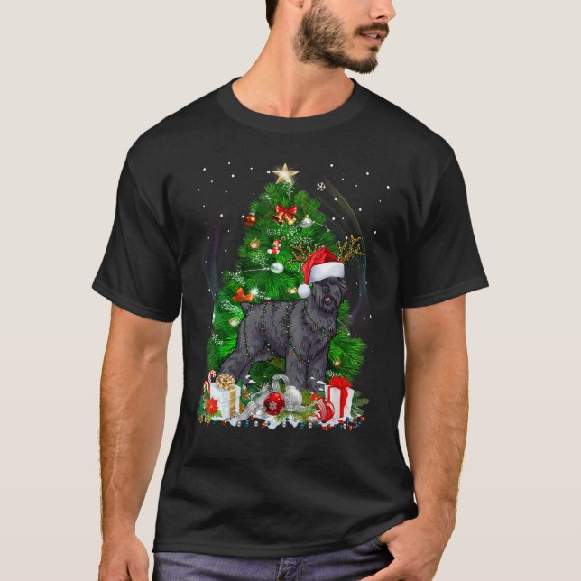 Camiseta Bouvier Des Flandres Christmas Tree Light Pajama D (Anverso)