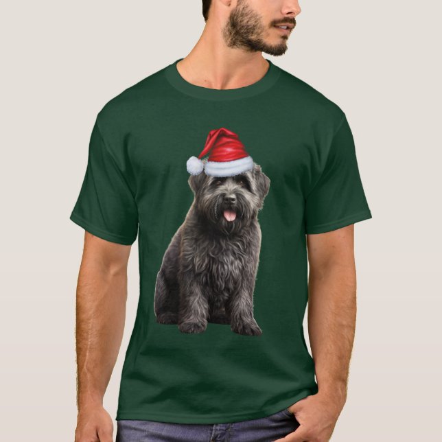 Camiseta Bouvier des Flandres Dog Lover Navidades divertido (Anverso)