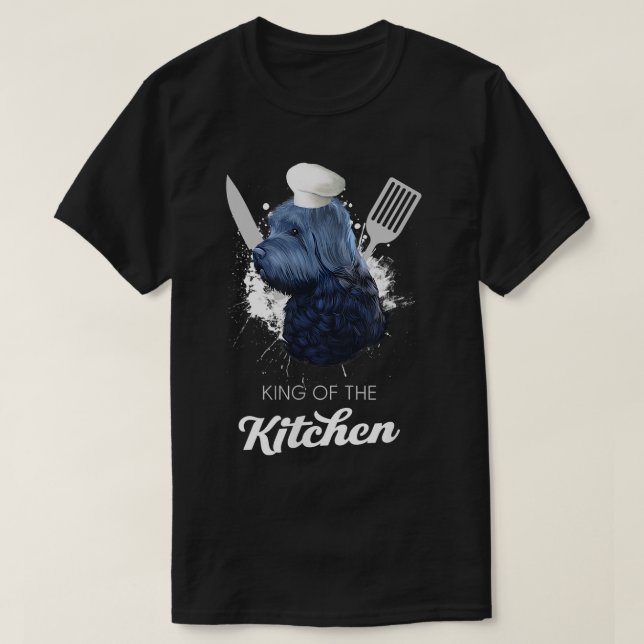 Camiseta Bouvier des Flandres King of the Kitchen Cooking D (Diseño del anverso)