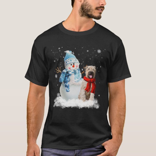 Camiseta Bouvier Des Flandres Navidades de perros Snowman C (Anverso)