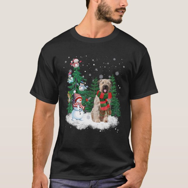 Camiseta Bouvier Des Flandres Navidades de perros Snowman X (Anverso)