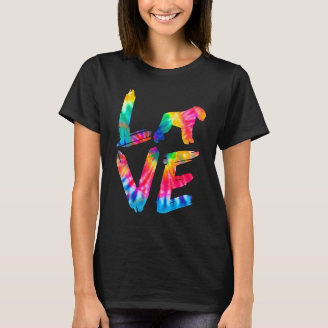 Camiseta Bouvier Des Flandres Tie Dye Love Dog Mom (Anverso)