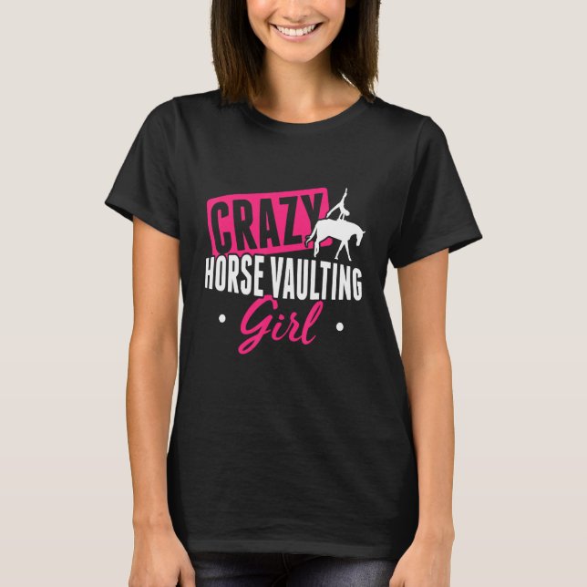 Camiseta Bóveda de Caballo para Chicas que Practican Vaulti (Anverso)