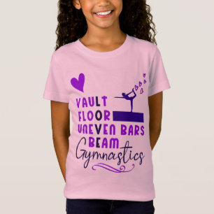 Camiseta Bóveda de gimnasia, bares, vigas, amor en el suelo