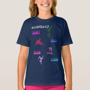 Camiseta Bóveda de gimnasia, bares, vigas, piso
