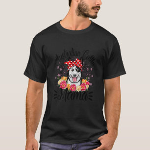 Camiseta Bovino australiano Mamá Florals Cute Perro Madre
