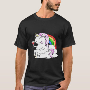 Camiseta Bovino de unicornio que bebe unicornio