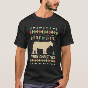 Camiseta Bovino Gracioso Retro De Vintage Feo Para Cristo