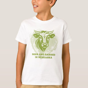 Camiseta Bovino nacido y criado en Nebraska