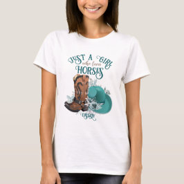 Camiseta Bovino vaquero botas gorra Chica Amor caballos nom