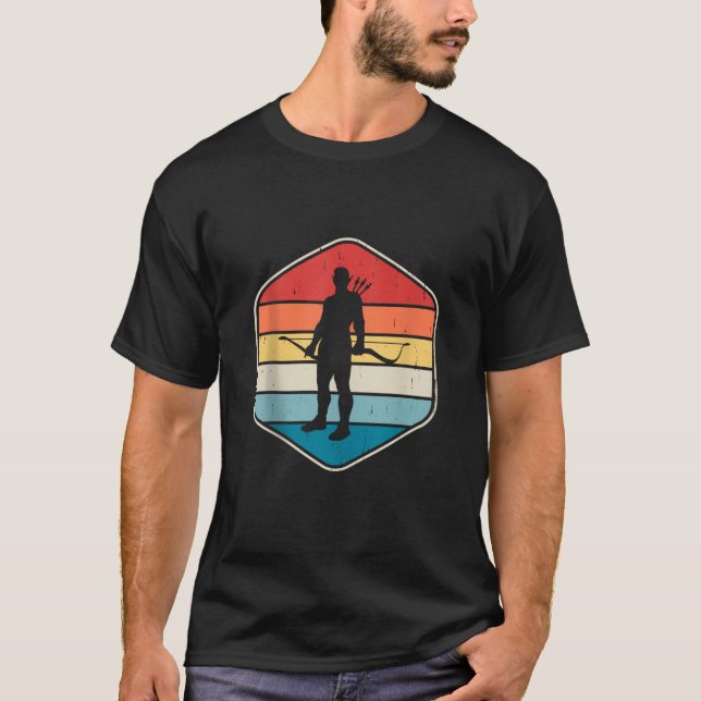 Camiseta Bow Archer Long Bow Caza Objetivo Tiro T (Anverso)