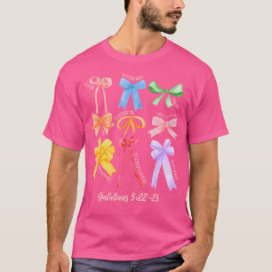 Camiseta Bow Bow Bible Verse Spirit Joy Peace Patienet