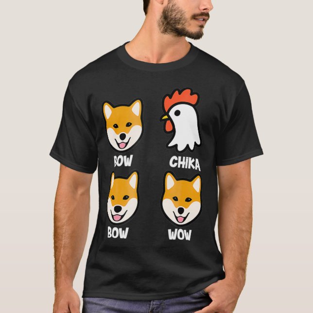 Camiseta Bow Chicka Bow Wow Divertido Perro Chicken Lover (Anverso)