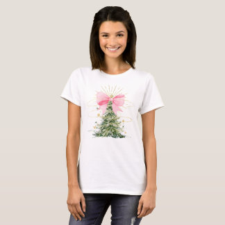 Camiseta Bow de árbol de Navidad