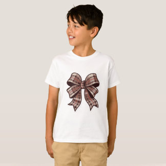 Camiseta Bow de cuadros, Coqueta de arco de cuadros, Diseña