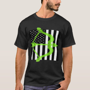 Camiseta Bow de tiro con arco con bandera norteamericana de