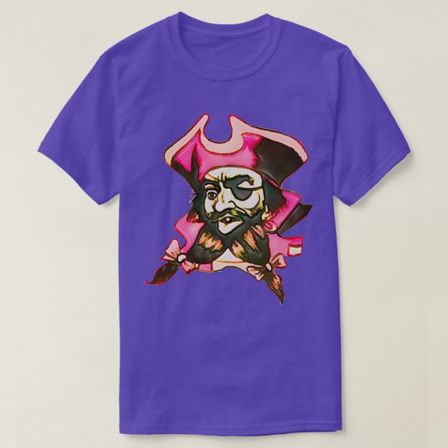 Camiseta Bow In Beard Pink pirata con arco en barba (Diseño del anverso)