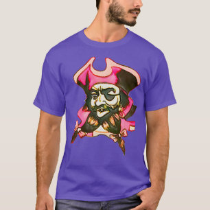 Camiseta Bow In Beard Pink pirata con arco en barba