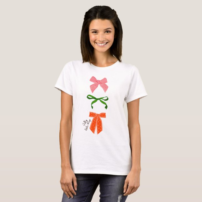 Camiseta Bow Jolly Little Things Navidad  (Anverso completo)