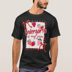 Camiseta Bow Strawberry Kindergarten es mi profesor favorit